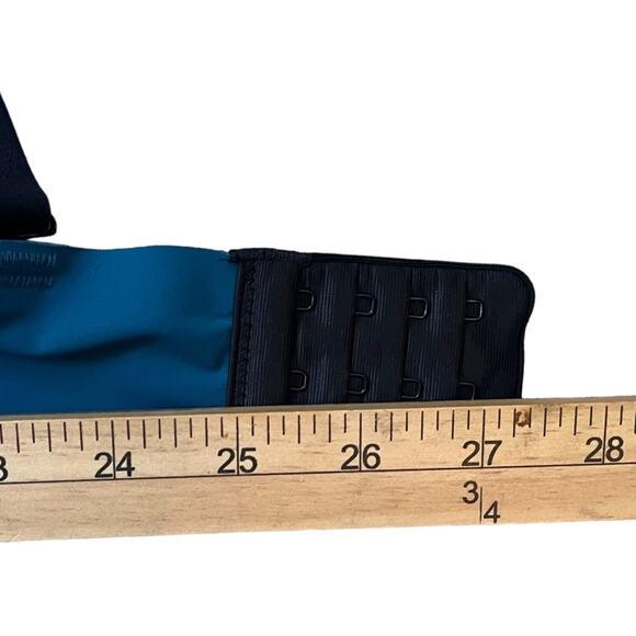 KNIX V-Neck Evolution Bra Women’s Size 1 Blue Green Unpadded Comfort Stretch - Picture 5 of 8